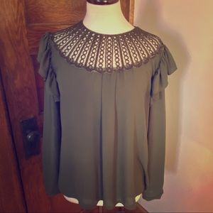 FROM EUROPE Army Green Blouse